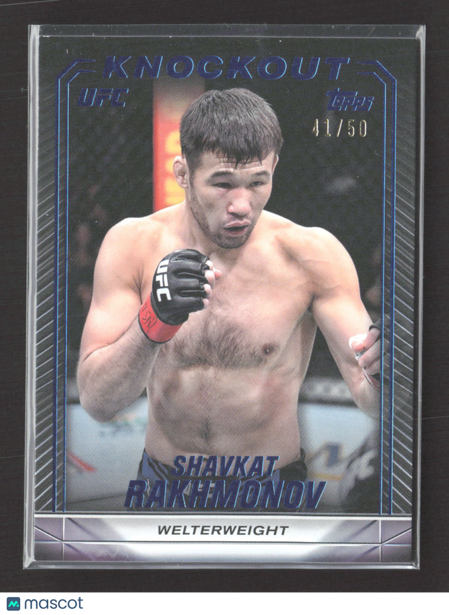 2024 Topps UFC Knockout Shavkat Rakhmonov #63 Blue 41/50
