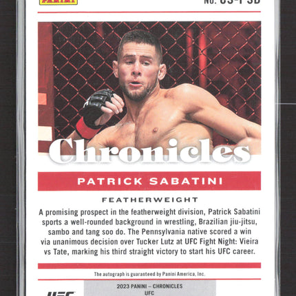 2023 Panini Chronicles Patrick Sabatini #CS-PSB RC 04/10 Auto Gold