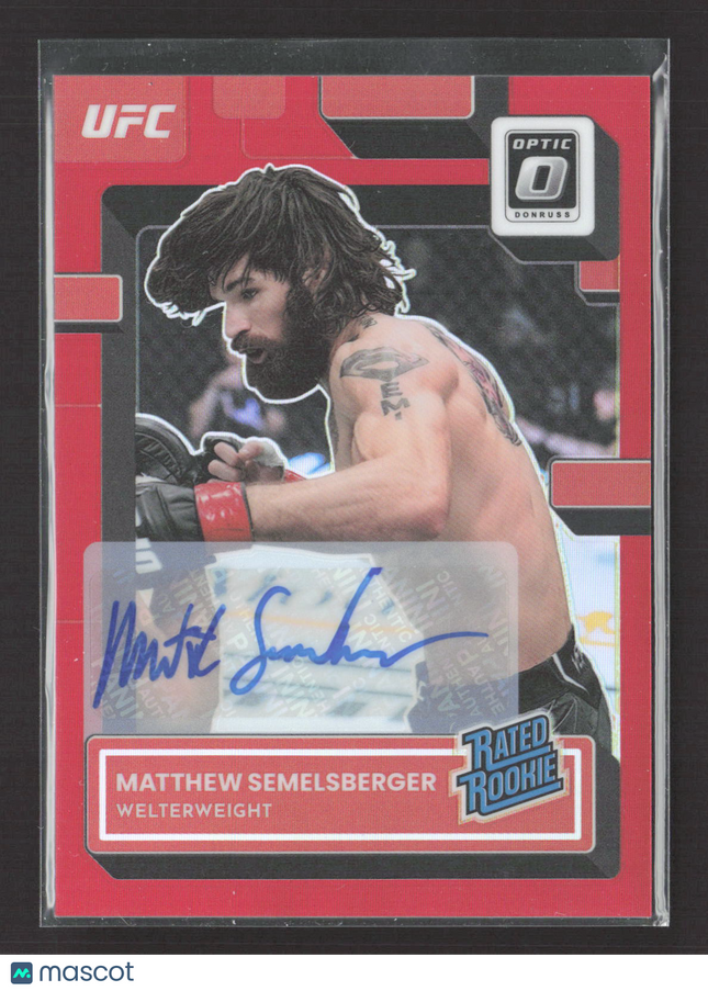 2023 Panini Donruss Optic Prizm Matthew Semelsberger #101 Red 13/99 Auto