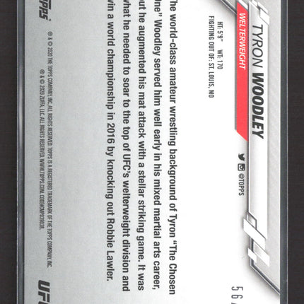 2020 Topps UFC Tyron Woodley #41 Independence Day 56/76