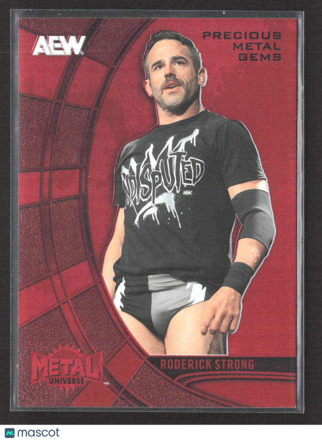 2025 Skybox AEW Metal Universe Roderick Strong #3 Precious Gems Red 039/100