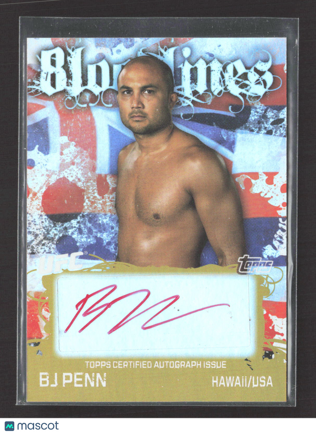 2010 Topps UFC Bloodlines BJ Penn #BLA-BP 04/25 Auto