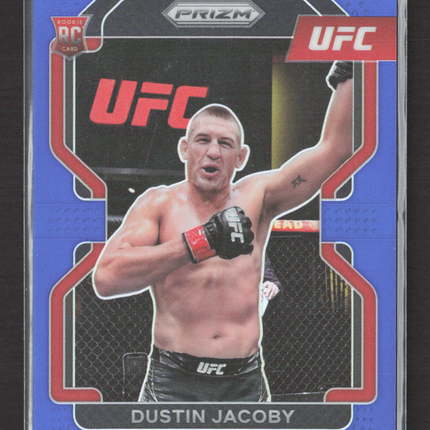 2022 Panini Prizm UFC Dustin Jacoby #123 Blue 045/199