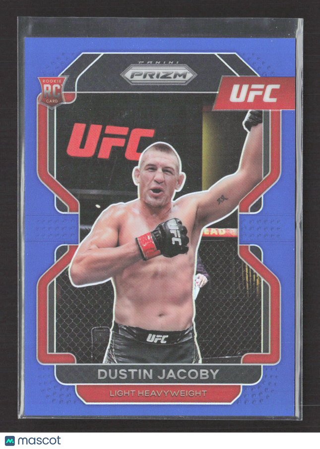 2022 Panini Prizm UFC Dustin Jacoby #123 Blue 045/199