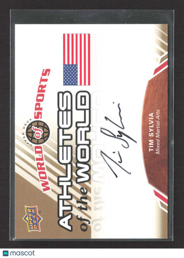 2010 Upper Deck World of Sports Athletes of the World Tim Sylvia #AW-87 Auto