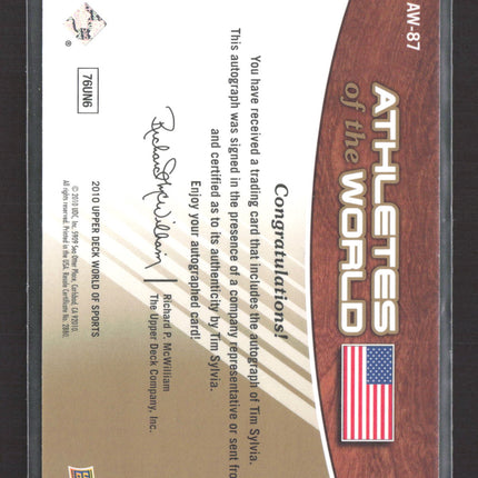 2010 Upper Deck World of Sports Athletes of the World Tim Sylvia #AW-87 Auto
