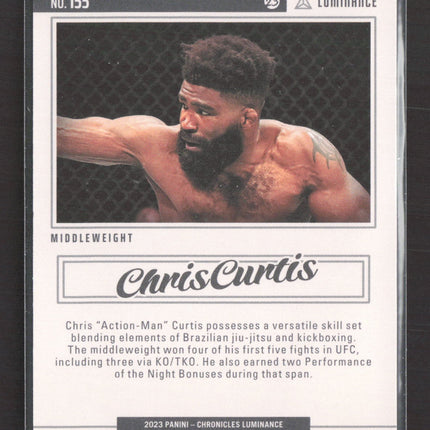 2023 Panini Chronicles Luminance UFC Chris Curtis #155 54/99