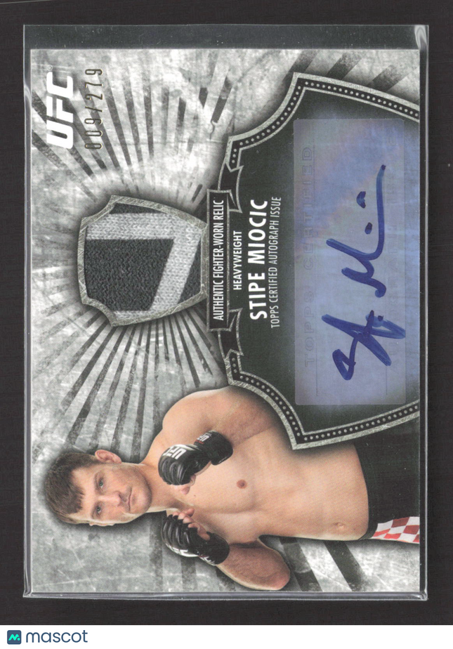 2012 Topps UFC Bloodlines Stipe Miocic #FAR-SM Relic 009/279 Auto