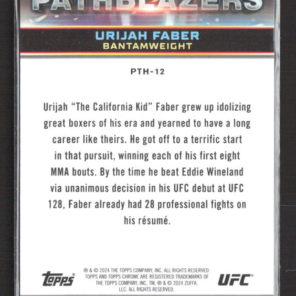 2024 Topps Chrome UFC Pathblazers Urijah Faber #PTH-12 Red Refractor /5