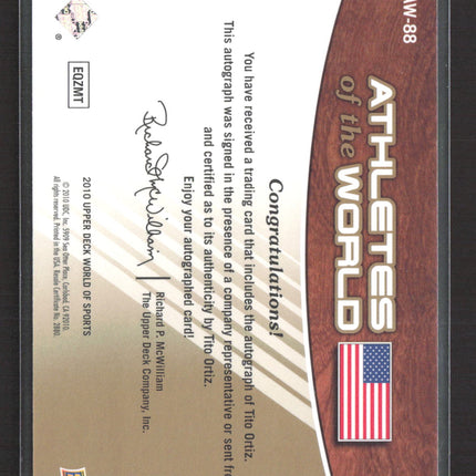 2010 Upper Deck World of Sports Athletes of the World Tito Ortiz #AW-88 Auto