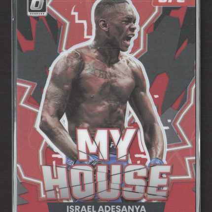 2023 Panini Donruss Optic Prizm My House Israel Adesanya #6 Red 65/99