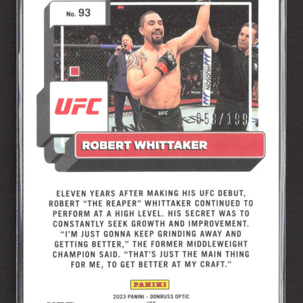 2023 Panini Donruss Optic Prizm Robert Whittaker #93 Red 058/199