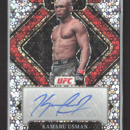 2022 Panini Select UFC Prizm Kamaru Usman #SG-KUS Disco Auto
