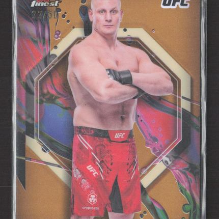 2024 Topps Finest UFC Sergei Pavlovich #88 Gold Refractor 22/50