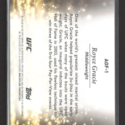 2024 Topps Gold Label Art of Fighting Royce Gracie #AOF-1