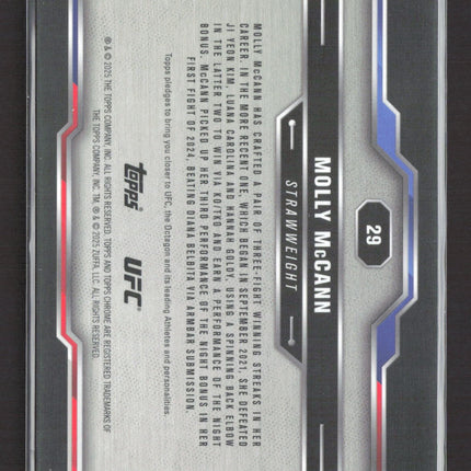 2024 Topps Chrome UFC Molly McCann #29 Padparascha 1/1