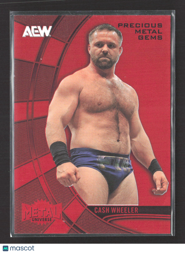2025 SkyBox Metal Universe AEW Precious Metal Gems Cash Wheeler #65 Red 018/100