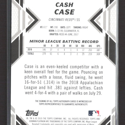 2019 Topps Bowman Platinum Cash Case #TOP-47 Auto