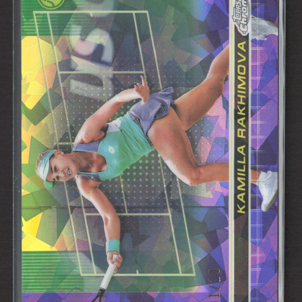 2024 Topps Chrome Tennis Kamilla Rakhimova #51 Purple Sapphire 01/10