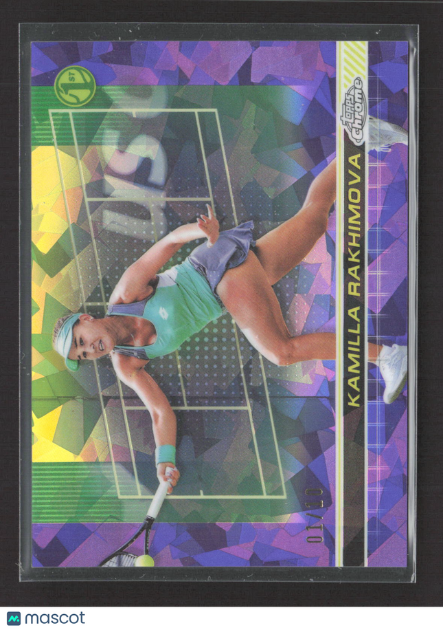 2024 Topps Chrome Tennis Kamilla Rakhimova #51 Purple Sapphire 01/10