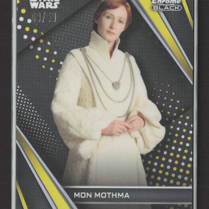 2023 Topps Chrome Black Star Wars #72 Mon Mothma Gold /50