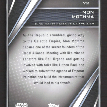 2023 Topps Chrome Black Star Wars #72 Mon Mothma Gold /50