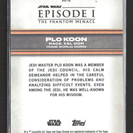 2024 Topps Chrome Star Wars 09/25 #JC-2 Plo Koon Orange Sapphire