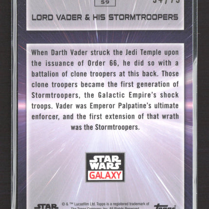 2022 Topps Star Wars Galaxy 34/75 #59 Darth Vader Prism