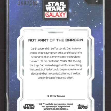 2018 Topps Star Wars Galaxy Darth Vader Bargain 160/199 #3