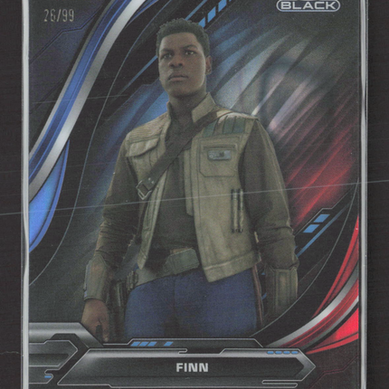 2020 Topps Chrome Black Star Wars John Boyega as Finn 26/99 #49