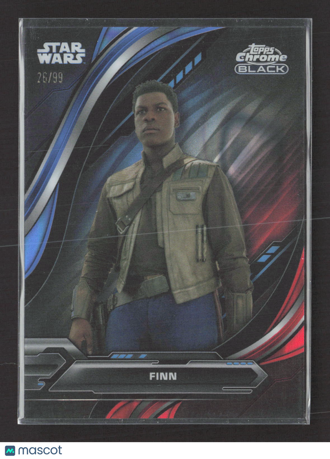 2020 Topps Chrome Black Star Wars John Boyega as Finn 26/99 #49