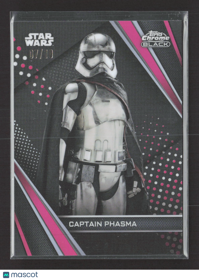 2022 Topps Chrome Black Star Wars Captain Phasma Pink 07/10 #35