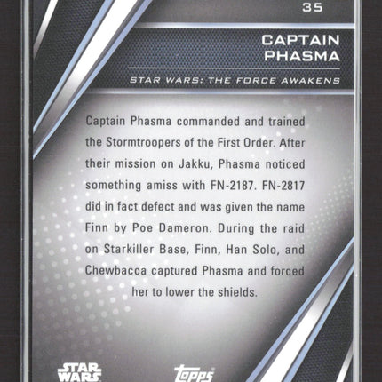 2022 Topps Chrome Black Star Wars Captain Phasma Pink 07/10 #35