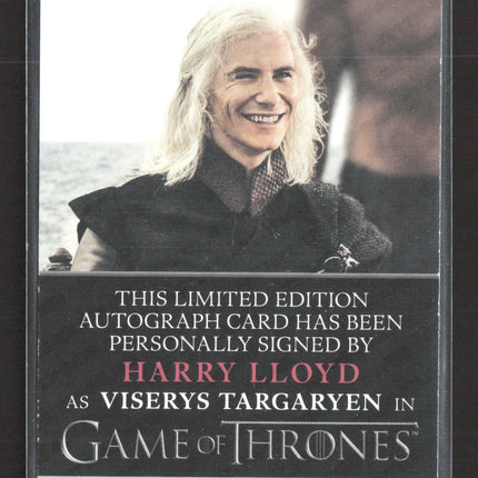 2023 Rittenhouse Game of Thrones Harry Lloyd As Viserys Targaryen Auto