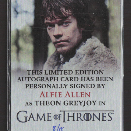 2023 Rittenhouse Game of Thrones Art Images Alfie Allen Theon Greyjoy Auto /55