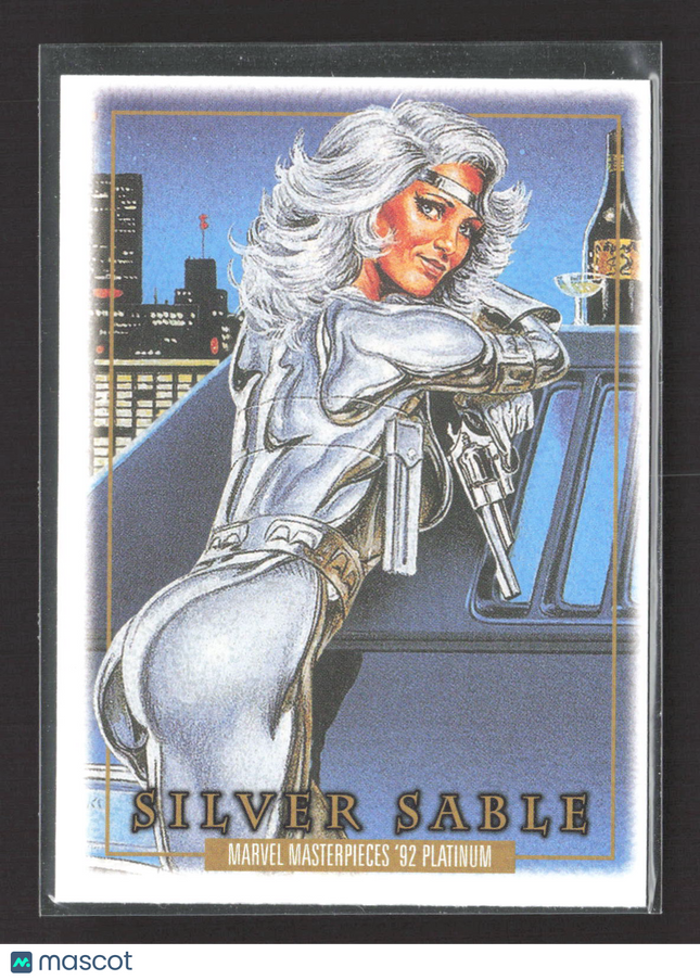2024 SkyBox Marvel Masterpieces '92 Platinum Leather #81 Silver Sable