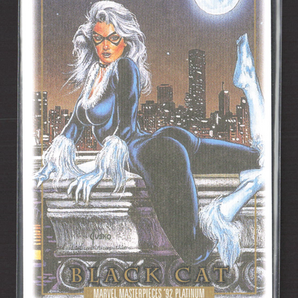 2024 Upper Deck Marvel Masterpieces '92 Platinum Black Cat Canvas #5