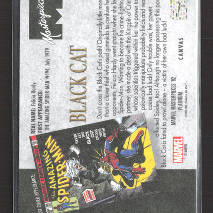 2024 Upper Deck Marvel Masterpieces '92 Platinum Black Cat Canvas #5
