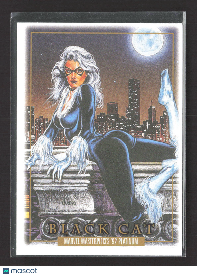 2024 Upper Deck Marvel Masterpieces III Platinum Black Cat Leather #5
