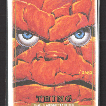 2024 SkyBox Marvel Masterpieces Platinum Edition Thing Leather #91