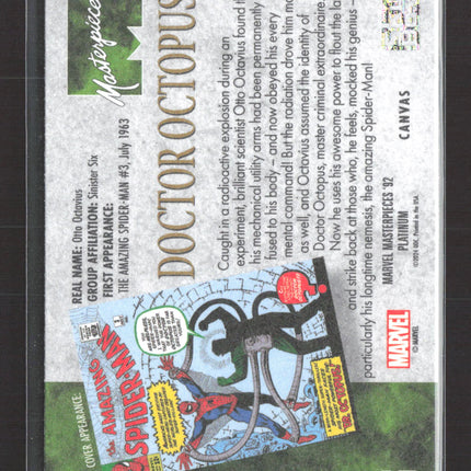 2024 Upper Deck Marvel Masterpieces III Platinum Doctor Octopus Canvas #25