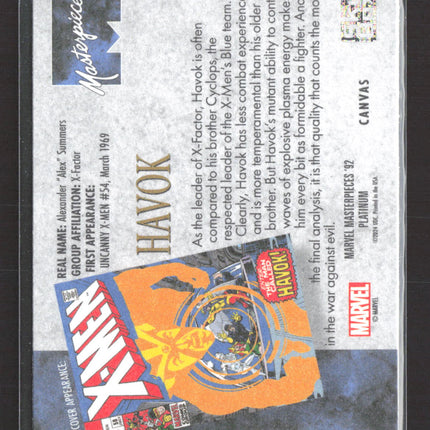 2024 Upper Deck Marvel Masterpieces '92 Platinum Canvas #35 havok