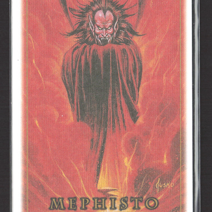 2024 Upper Deck Marvel Masterpieces '92 Platinum Mephisto Canvas #54
