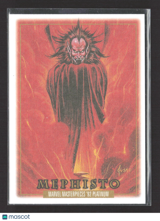 2024 Upper Deck Marvel Masterpieces '92 Platinum Mephisto Canvas #54
