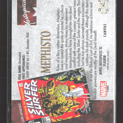 2024 Upper Deck Marvel Masterpieces '92 Platinum Mephisto Canvas #54