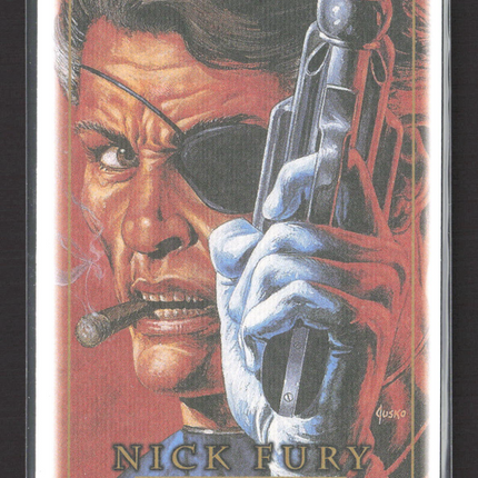 2024 Upper Deck Marvel Masterpieces '92 Platinum Nick Fury Canvas #64