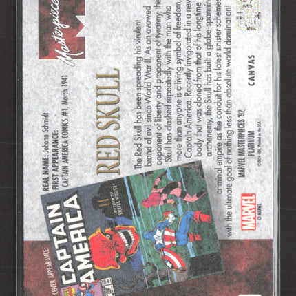 2024 Upper Deck Marvel Masterpieces '92 Platinum Red Skull #80