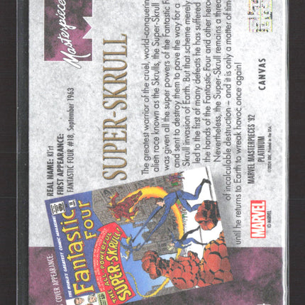 2024 Upper Deck Marvel Masterpieces '92 Platinum Super Skrull Canvas #84