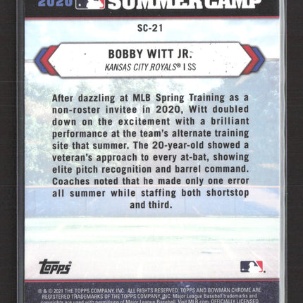 2021 Bowman Chrome Summer Camp Bobby Witt Jr. #SC-21