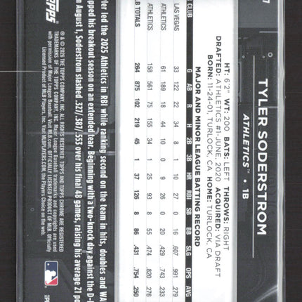 2025 Topps Chrome Black Tyler Soderstrom #157